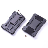 For AirTag Tracker Card Holder Metal Anti-Theft RFID Wallet, ak-4 B Blue, ak-4 B Gray, ak-4 A Black, ak-4 A Blue, ak-4 A  Silver, ak-4 A  Gray, ak-4 B  Black, ak-4 B Silver